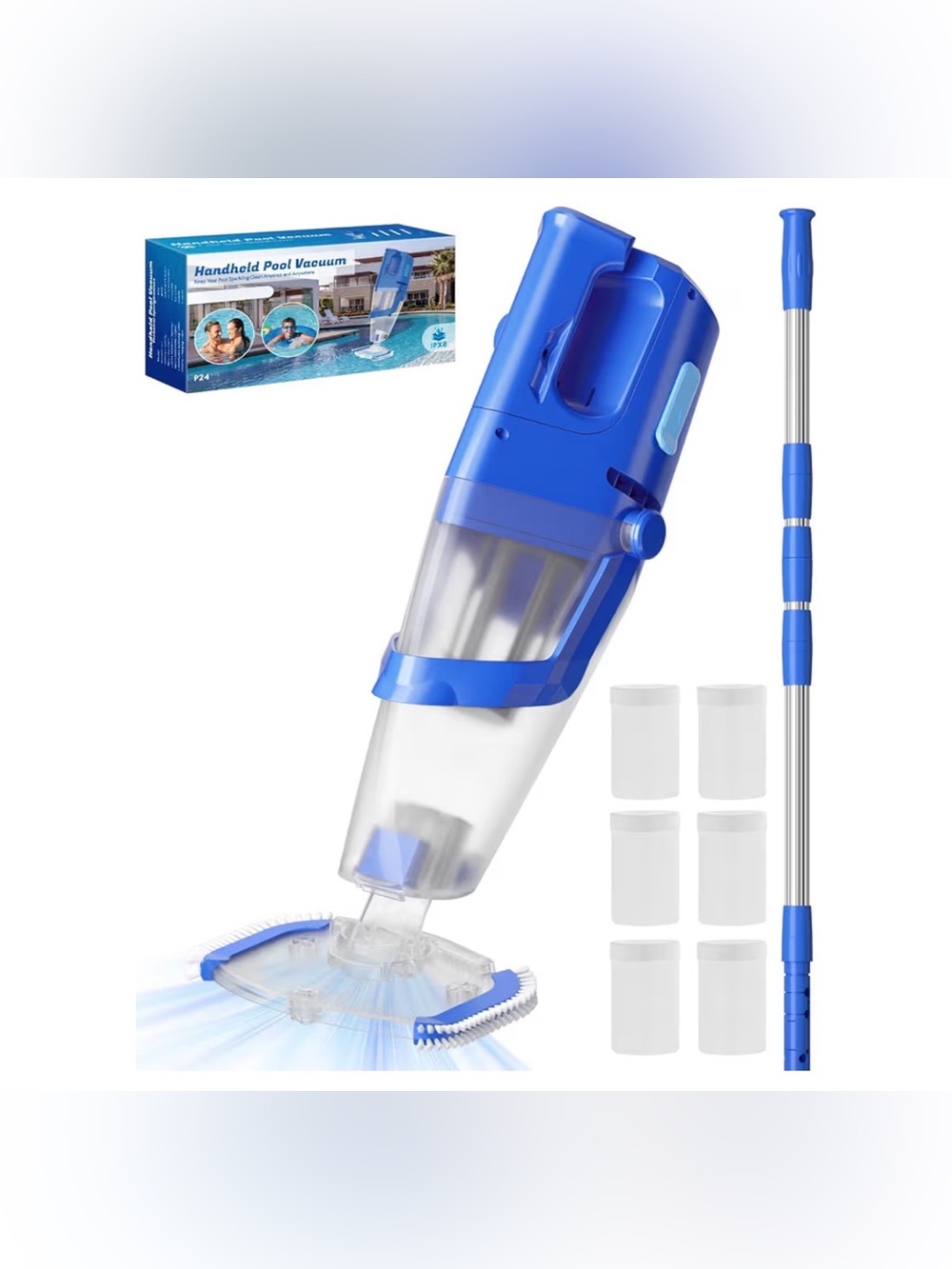 Handheld Pool Vacuum Cleaner - Blue NWT